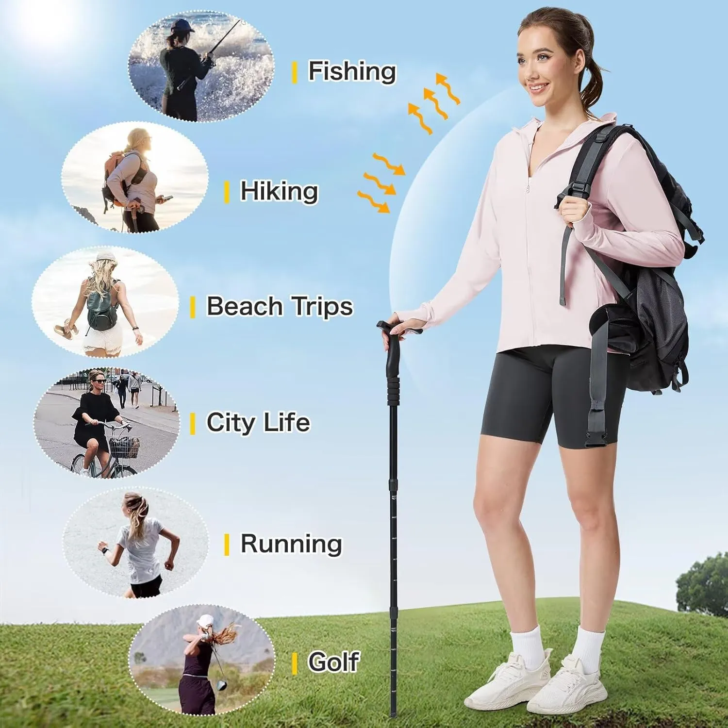 Women's UPF 50  Sun Protection Jacket Cooling Hooded SPF Shirt Long Sleeve UV Clothing for Hiking Golf Outdoor