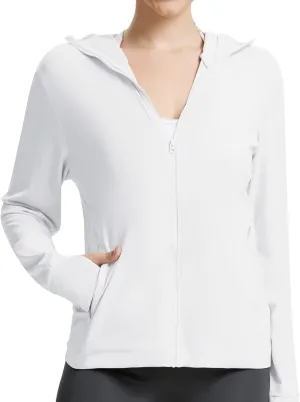 Women's UPF 50  Sun Protection Jacket Cooling Hooded SPF Shirt Long Sleeve UV Clothing for Hiking Golf Outdoor