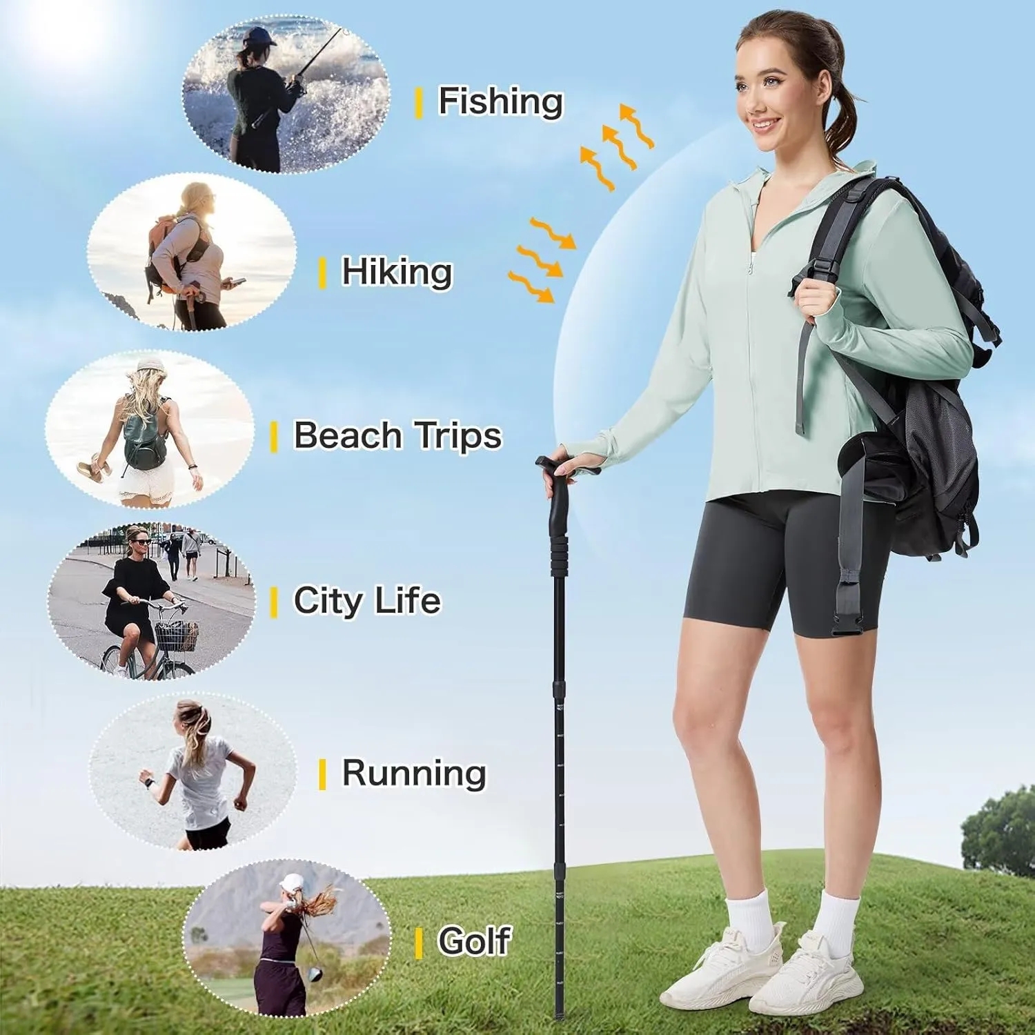 Women's UPF 50  Sun Protection Jacket Cooling Hooded SPF Shirt Long Sleeve UV Clothing for Hiking Golf Outdoor