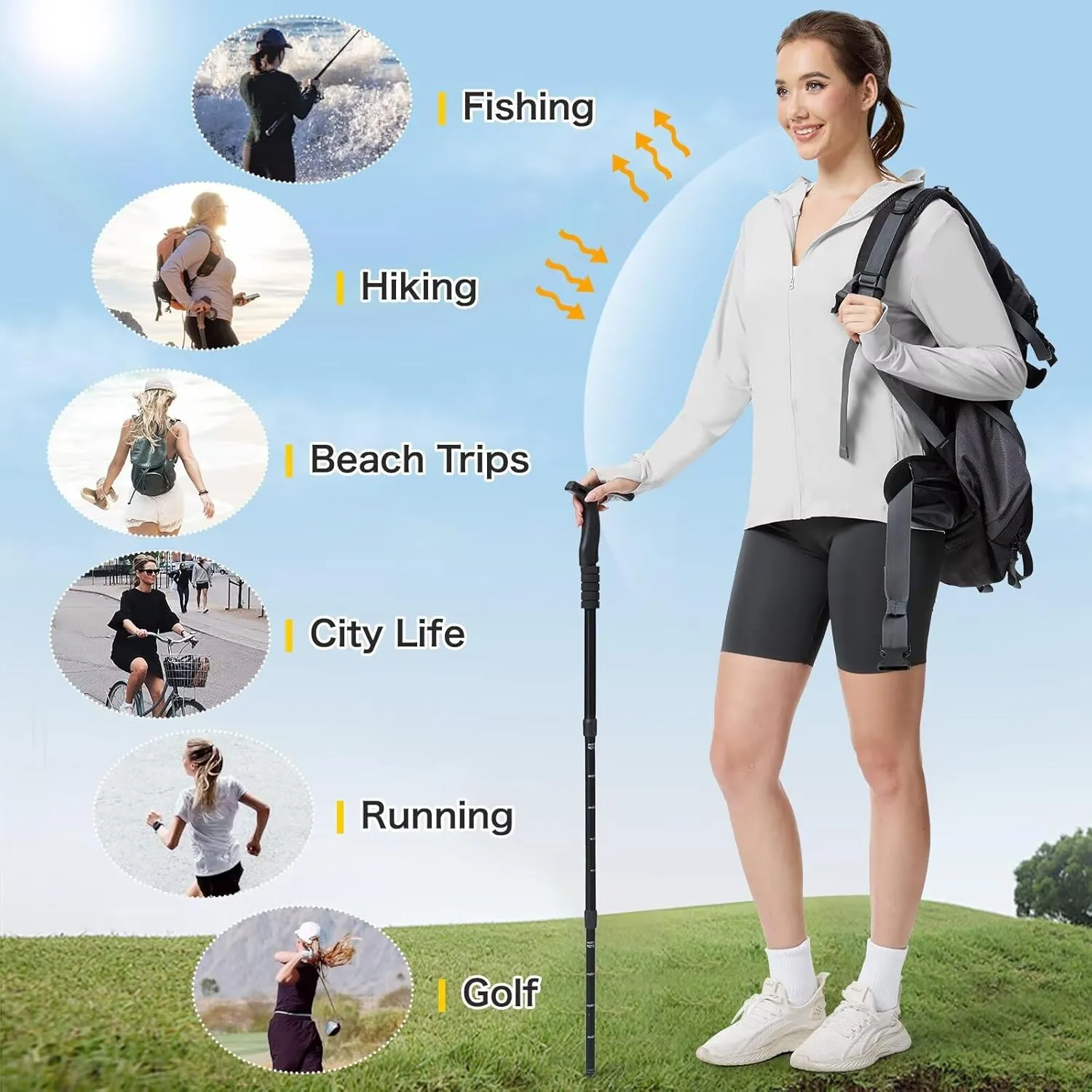 Women's UPF 50  Sun Protection Jacket Cooling Hooded SPF Shirt Long Sleeve UV Clothing for Hiking Golf Outdoor
