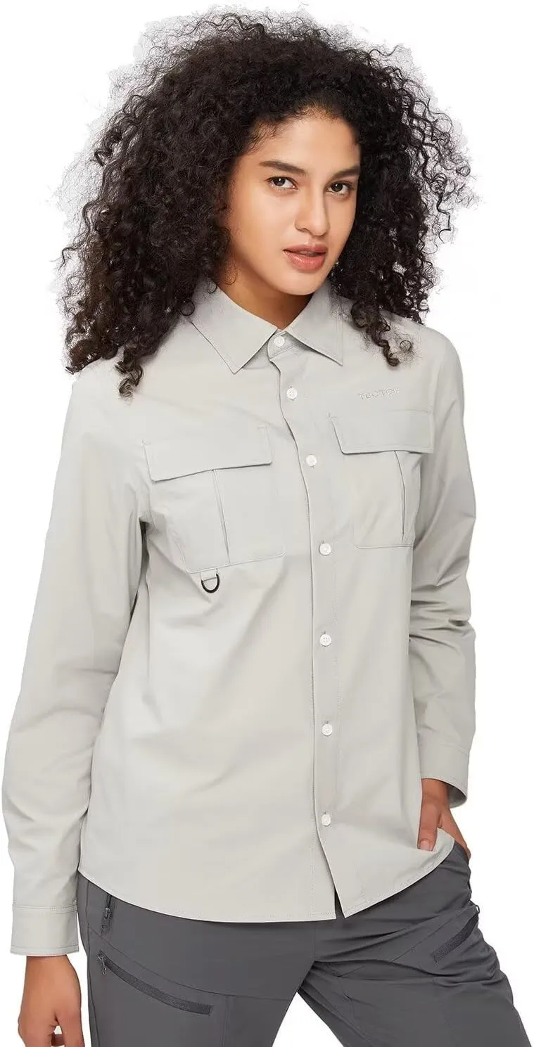Women's UPF 50  UV Sun Protection Shirts Long Sleeve Quick Dry Fishing Outdoor Hiking Gardening Shirts Cool