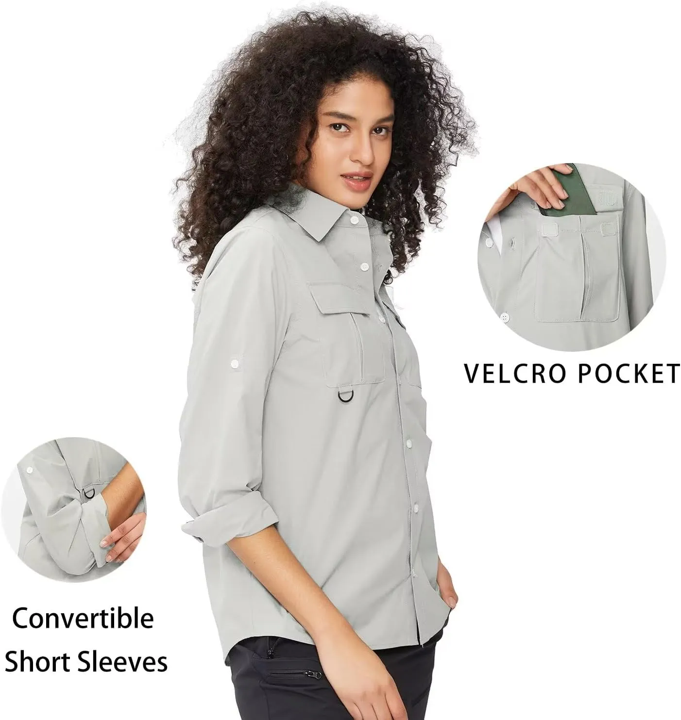 Women's UPF 50  UV Sun Protection Shirts Long Sleeve Quick Dry Fishing Outdoor Hiking Gardening Shirts Cool