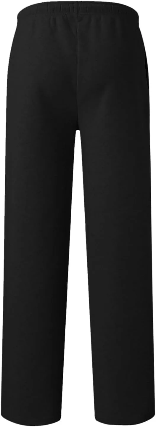 Womens Wide Leg Sweatpants Baggy High Waisted Fleece Joggers with Pockets Comfy Lightweight Drawstring Lounge Pants