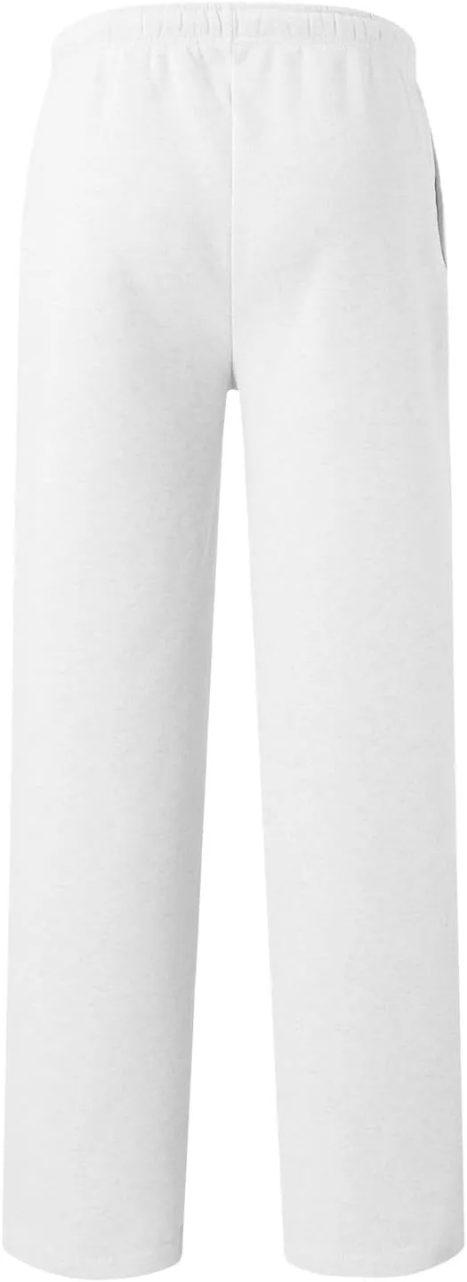 Womens Wide Leg Sweatpants Baggy High Waisted Fleece Joggers with Pockets Comfy Lightweight Drawstring Lounge Pants
