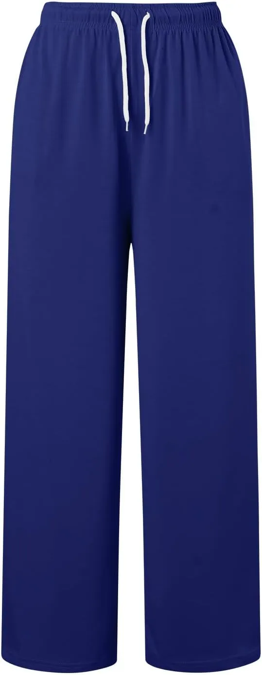 Women's Winter Warm Fleece Joggers Pants Winter high-Waist Work Leggings with Pockets Wide Leg Fleece Lined