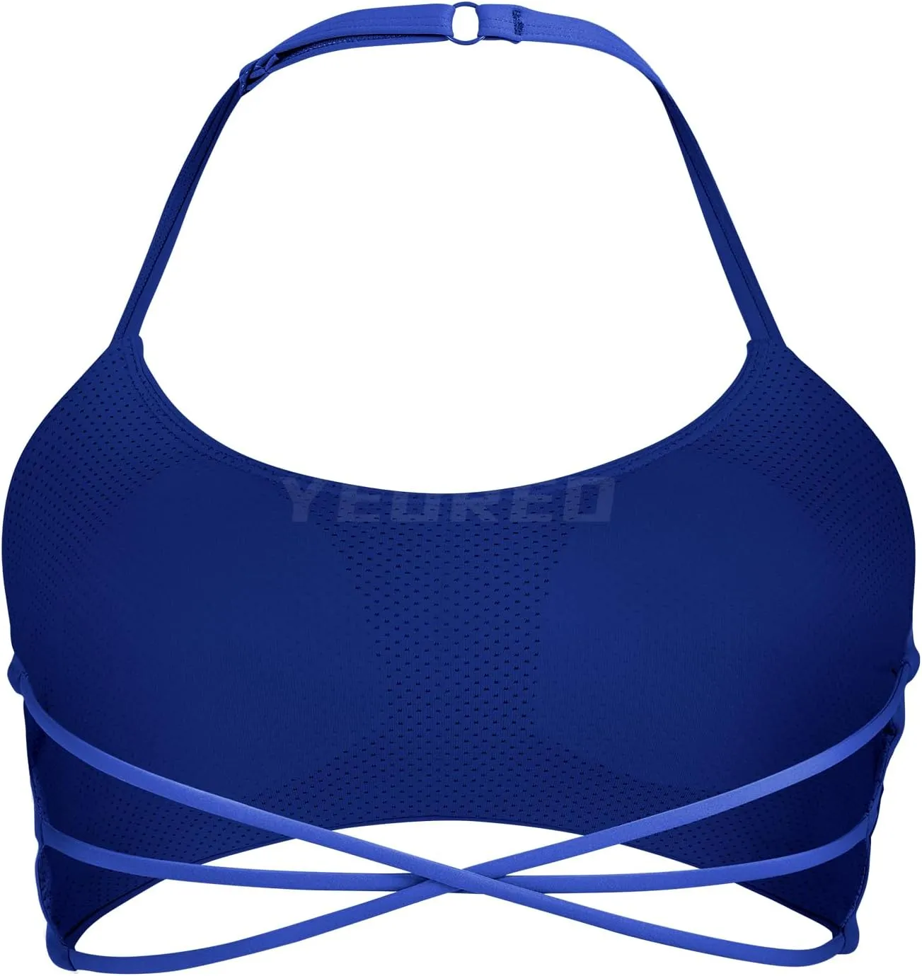 YEOREO Women's Sports Bra Halter Workout Sports Bra Strappy Criss Cross Back Bra Removable Padded Yoga Crop Top