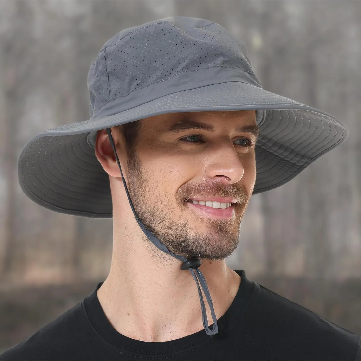 ZOORON Boonie Hat UPF 50  Cooling Sun Hat for Men and Women,Wide Brim Bucket Hats with UV Protection for Safari Hiking Beach