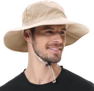 ZOORON Boonie Hat UPF 50  Cooling Sun Hat for Men and Women,Wide Brim Bucket Hats with UV Protection for Safari Hiking Beach
