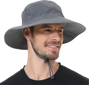 ZOORON Boonie Hat UPF 50  Cooling Sun Hat for Men and Women,Wide Brim Bucket Hats with UV Protection for Safari Hiking Beach