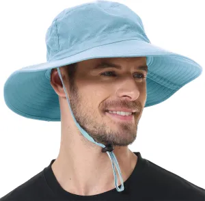ZOORON Boonie Hat UPF 50  Cooling Sun Hat for Men and Women,Wide Brim Bucket Hats with UV Protection for Safari Hiking Beach