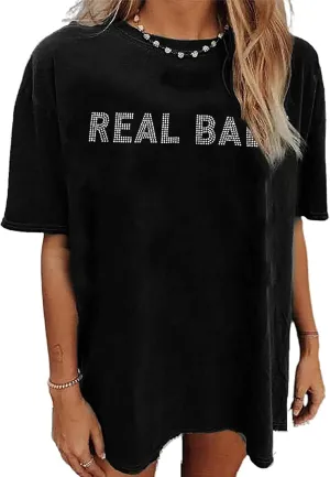 Zoyami Womens Oversized T Shirt USA Flag Graphic Tee Casual Summer Loose Short Sleeve Top