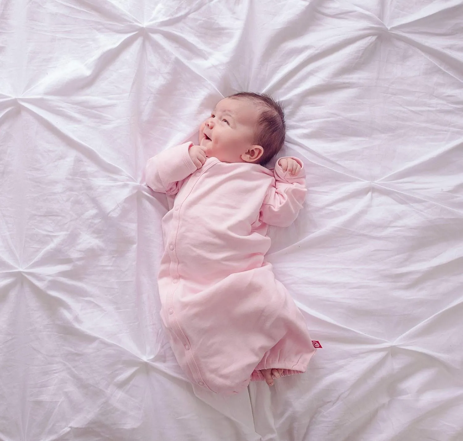 Zutano Unisex Kimono Gown, 0-6 Months, Extra Soft Organic Cotton