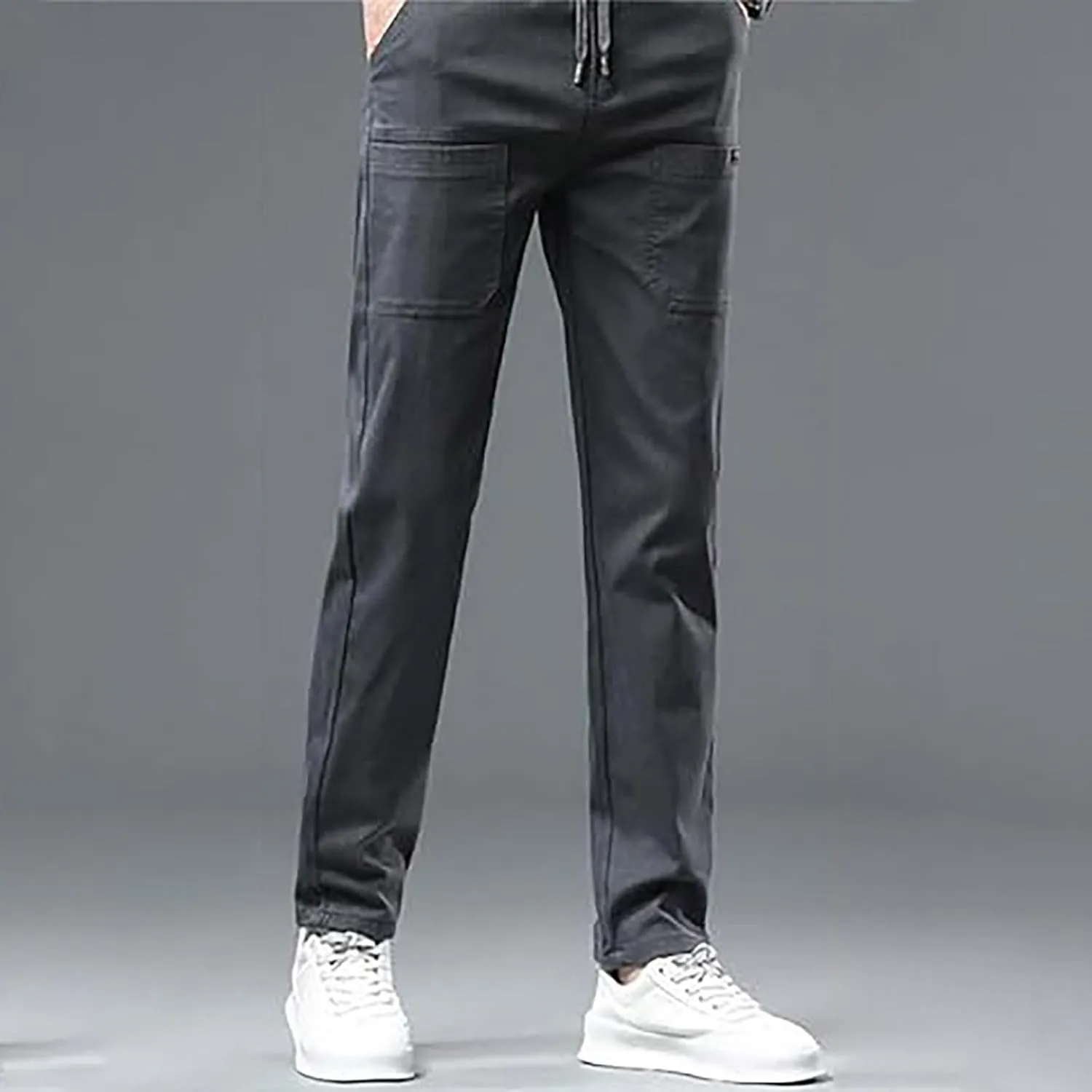 ZYXTIM Multipants High Stretch Multi-Pocket Durable Cargo Pants Oversize Casual Sport Trousers Mencomfy Hiking Joggers Bottom