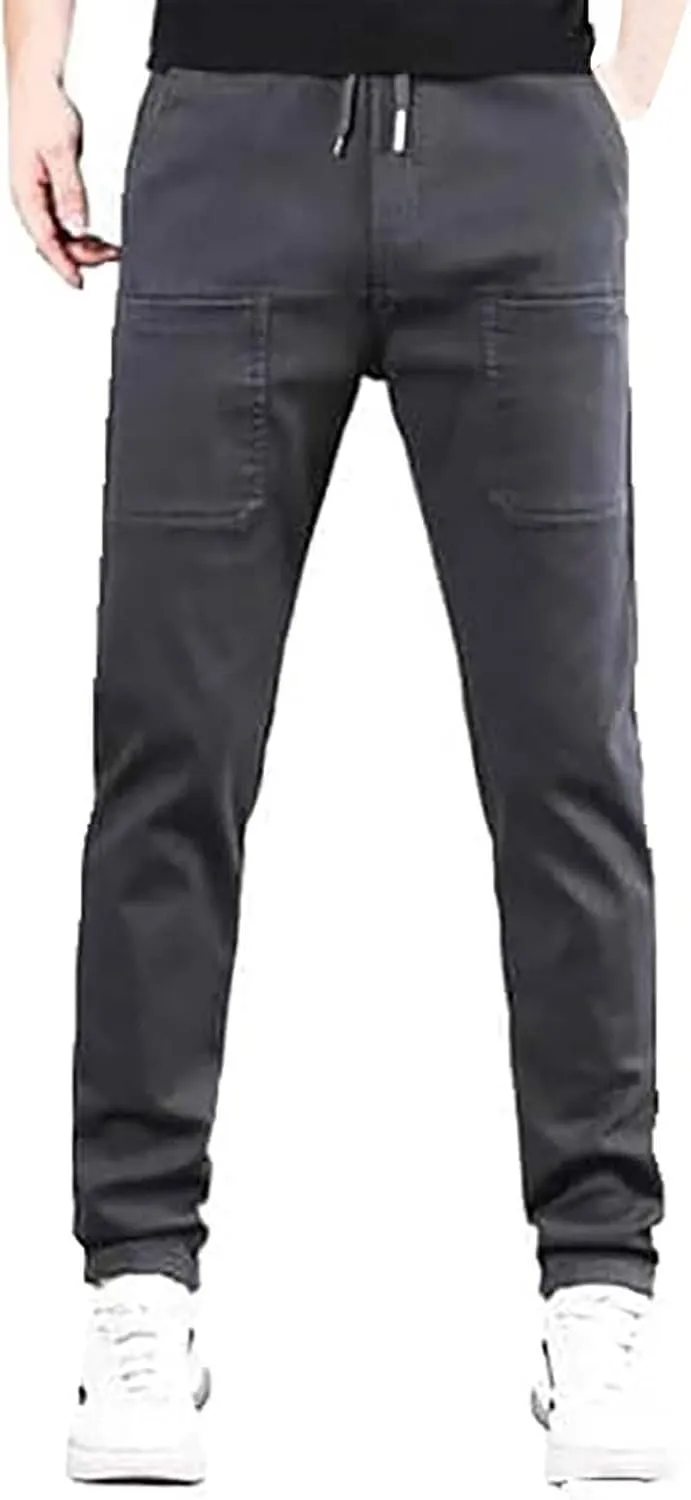 ZYXTIM Multipants High Stretch Multi-Pocket Durable Cargo Pants Oversize Casual Sport Trousers Mencomfy Hiking Joggers Bottom